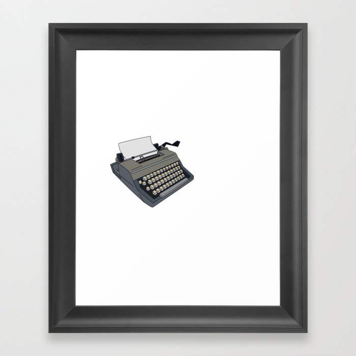 Typewriter Book Author Writer Beginner Quotes	 Framed Art Print