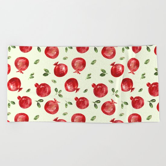 Pomegranate vibes Beach Towel