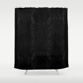 Black Snake Skin Print Shower Curtain