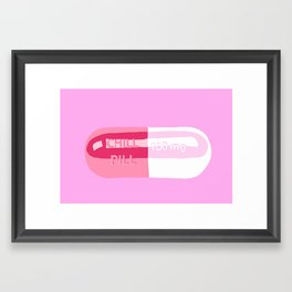 Chill Pill Pink Framed Art Print