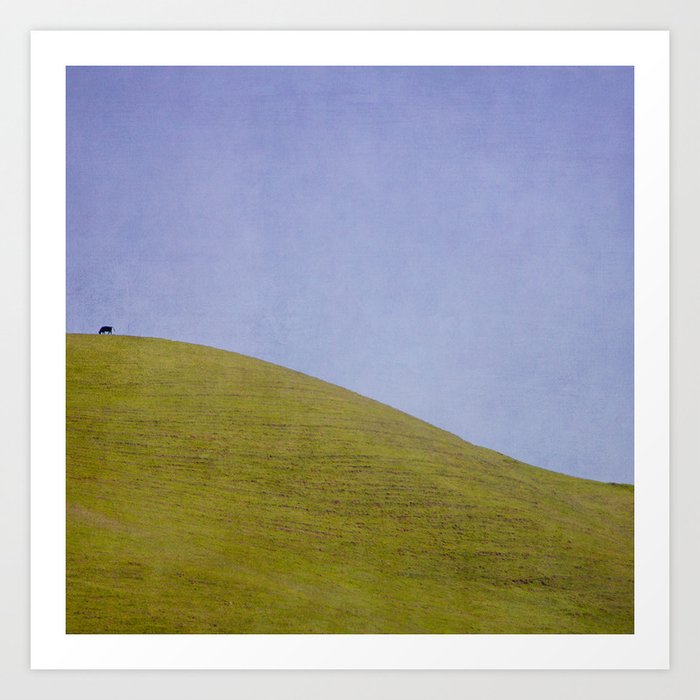 Cow on the Hill Art Print