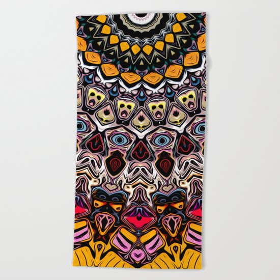 Colorful Balance of Shapes Beach Towel