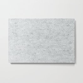 White Washed Brick Wall Stone Cladding Metal Print