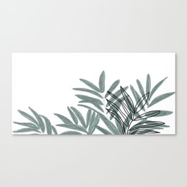 Selestia - Minimal, Modern - Leaf Stalk Painting  Canvas Print
