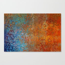 Vintage Rust, Copper and Blue Canvas Print