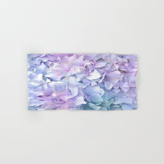 Soft Pastel Hydrangea Hand & Bath Towel