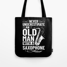 Saxophone Musician Alto Tenor Instrument Beginner Tote Bag
