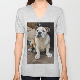 British bulldog puppy V Neck T Shirt