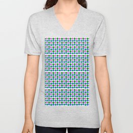 Colorful polka dots with leaf V Neck T Shirt