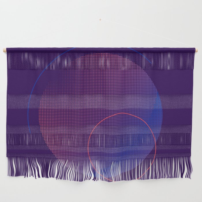 Purple and Pink Halftone Badge Wall Hanging
