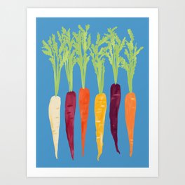 Rainbow Carrots Art Print