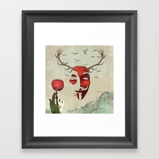 isaac and his apple Framed Art Print