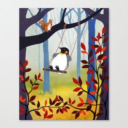 Swinging Penguin Canvas Print
