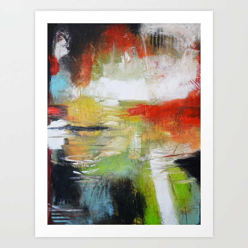 Unfinished Book Abstract Large Print From Original Painting Art