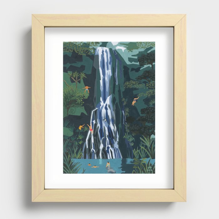 Waterfall stop Recessed Framed Print