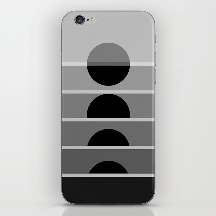 Abstraction_SUNRISE_SUNSET_BLACK_WHITE_MONO_POP_ART_0621A iPhone Skin