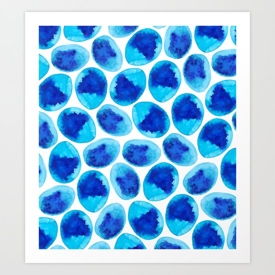 Blue Abstract Art Print