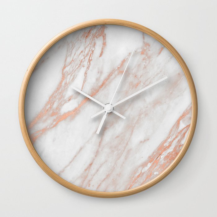 Marble Rose Gold - Am I Wrong Wall Clock