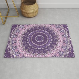 Purple Lace Mandala Rug | Graphicdesign, Kaleidoscope, Floral, Digital, Mandala, Pop Art, Lavender, Purple, Pattern 