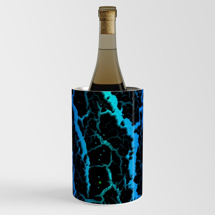 Cracked Space Lava - Blue/Cyan Wine Chiller