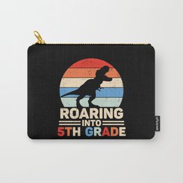 Roaring Into 5th Grade Vintage Dinosaur Carry-All Pouch