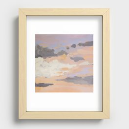 Orange Sunset Recessed Framed Print