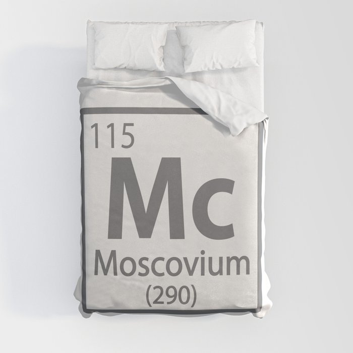 Moscovium - Russian Science Periodic Table Duvet Cover