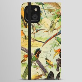 Adolphe Millot "Birds" 1. iPhone Wallet Case