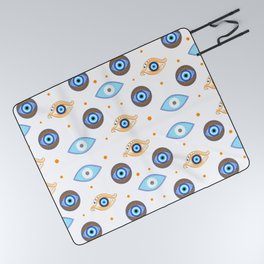Greek evil eye pattern Picnic Blanket