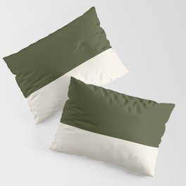 Dual (Olive Green & Cream) Pillow Sham