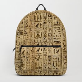 Egyptian hieroglyphs on papyrus Backpack