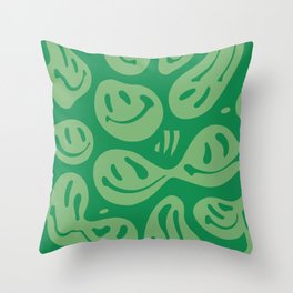 Money Green Melted Happiness Throw Pillow