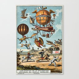 Hot Air Balloon - Early Flight VII Canvas Print