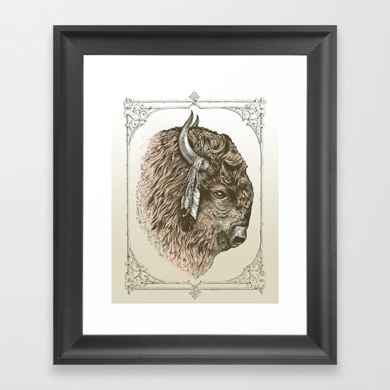 Buffalo Portrait Framed Art Print