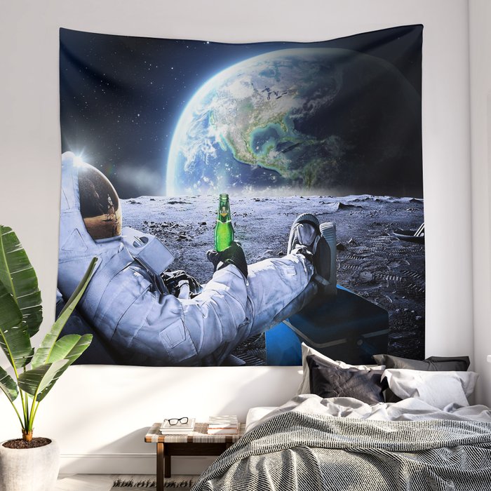 Man on on sale the moon tapestry