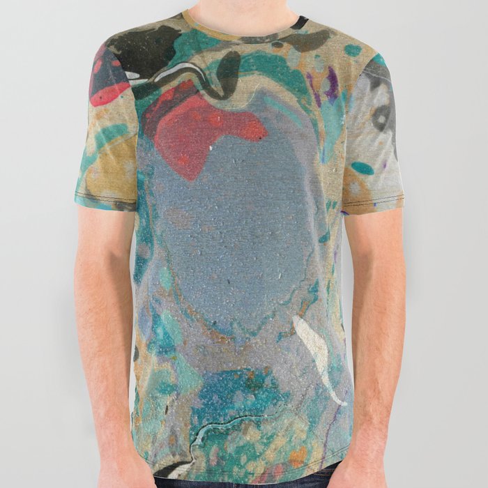 Abstract Painting ; Seadragon All Over Graphic Tee