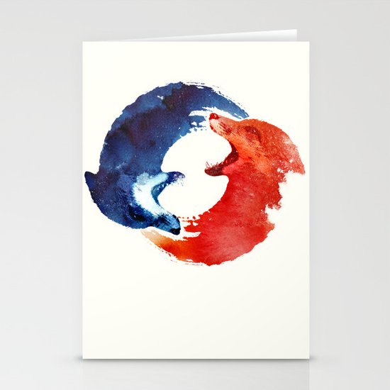 Ying yang Stationery Cards