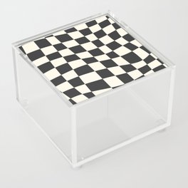 Wavy Checker Black and White Acrylic Box