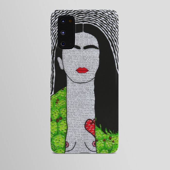 Frida Kahlo corazon de Tuna y sus fraces Android Case