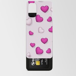 Pink White Valentines Love Heart Collection Android Card Case