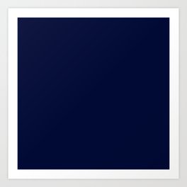 Simply Navy Solid Navy Deep Blue Dark Blue Art Print