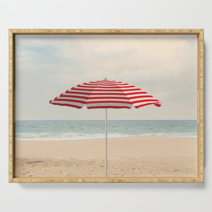 Umbrella - California Beach Photography Serving Tray