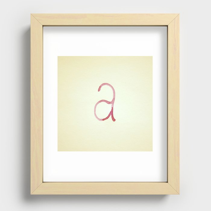 a is for... Recessed Framed Print