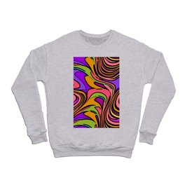 Psychedelic wavy  design Crewneck Sweatshirt