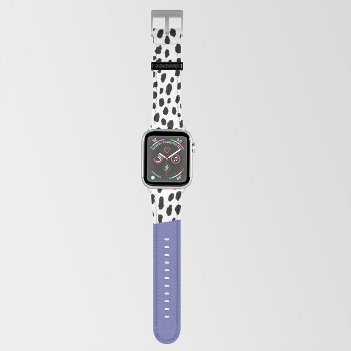 Dalmatian Spots with Periwinkle Stripe (Pantone Very Peri) Apple Watch Band