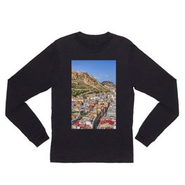 Alicante with the cathedral and the castle of Santa Barbara, Spain. Long Sleeve T Shirt