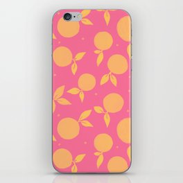 Abstract tangerine pattern - hot pink and yellow iPhone Skin