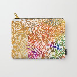 Glorious Gold Mandala Pattern With Rainbow Hues Accents Carry-All Pouch