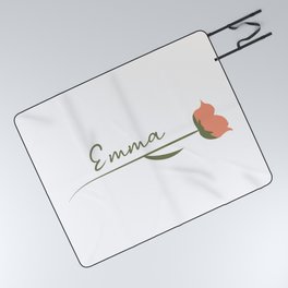 Emma name on a rose Picnic Blanket