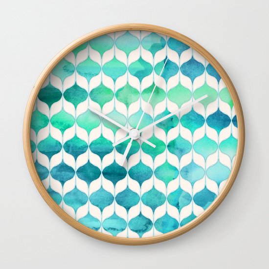 Ocean Rhythms and Mermaid's Tails Wall Clock